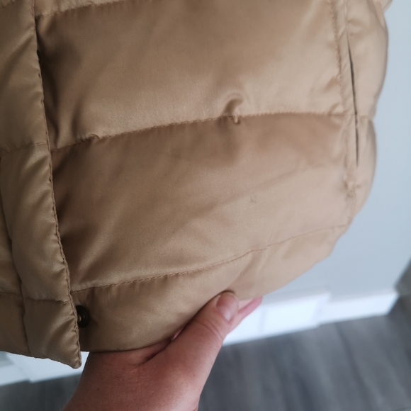 Eddie Bauer Original Quilted Goose Down Puffer Vest Fur Trim Gold Womens… - Picture 12 of 16